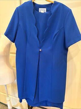 1990s Bea Classics, Matching layered dress and vest, size 20